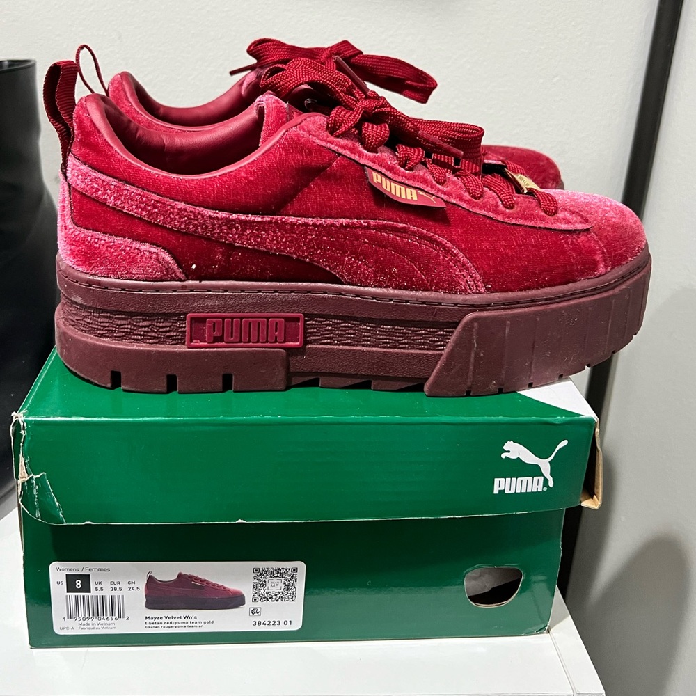 Puma Mayze Velvet Tibetan Red Women's